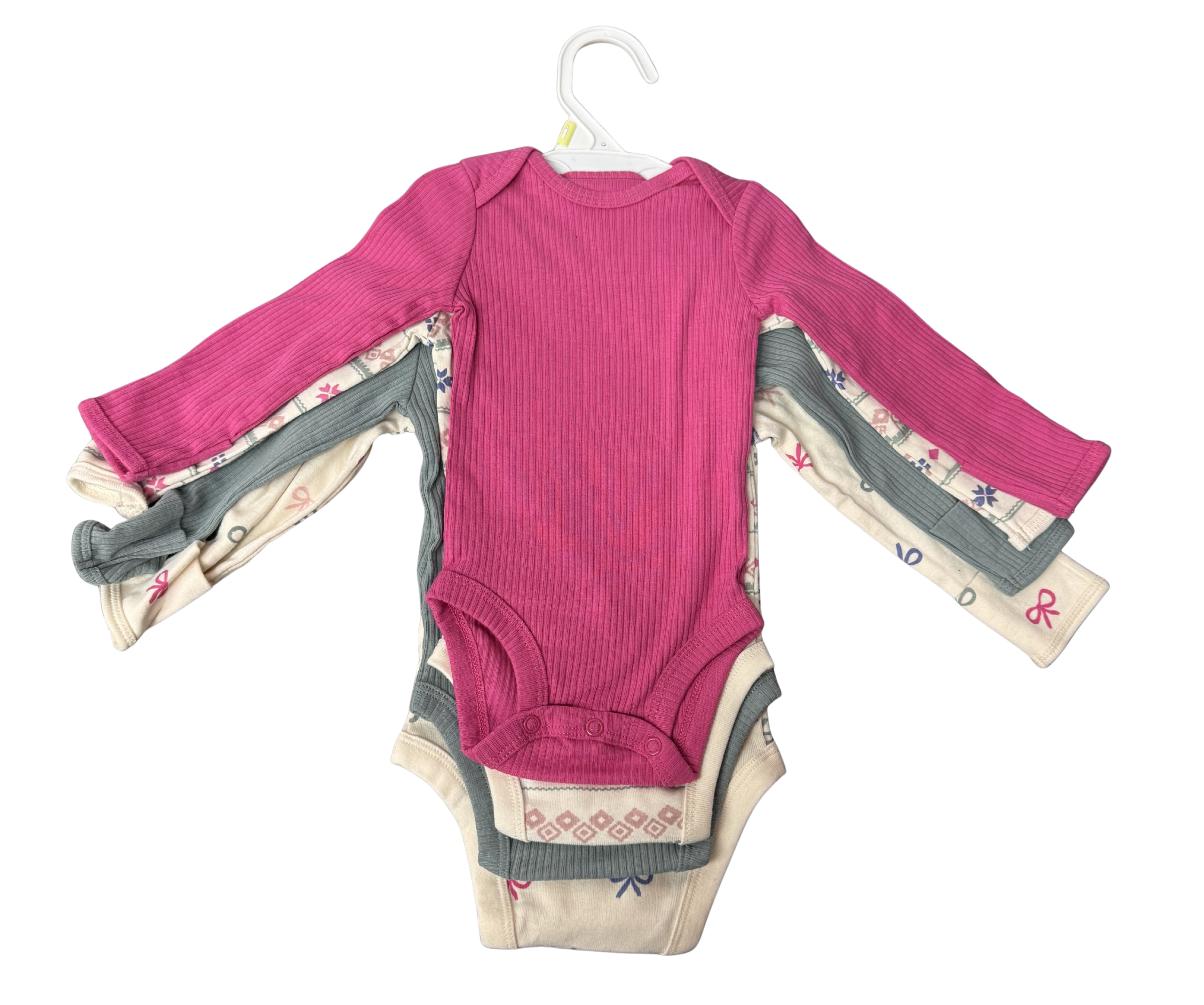 Girls 3 Month 4-Piece Long Sleeve Onesies - BNWT