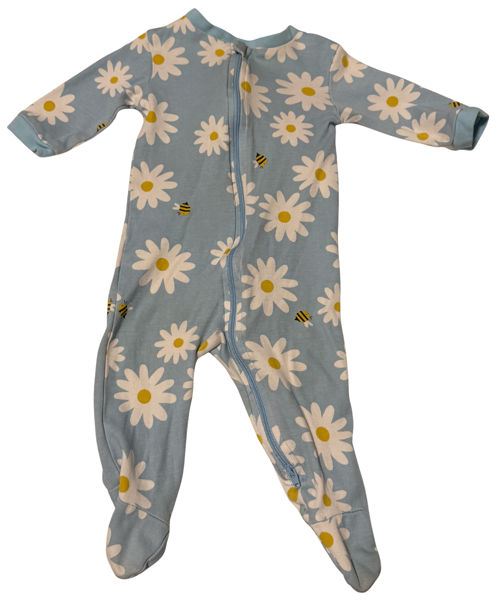 Girls 3-6 Month Footed Pajamas with Zipper