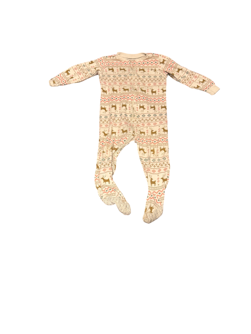 Girls 2T Footed Pajamas with Zipper