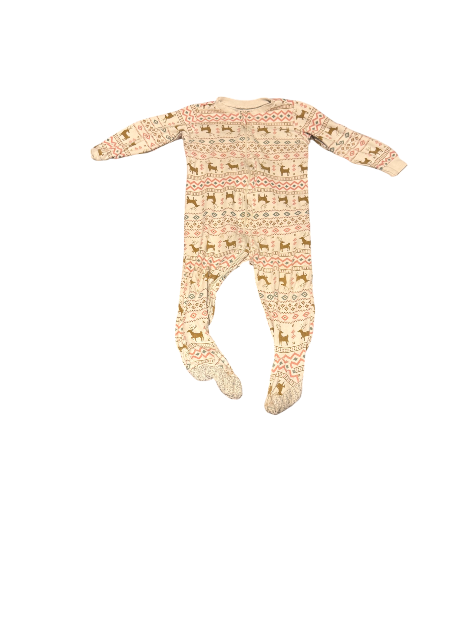 Girls 2T Footed Pajamas with Zipper