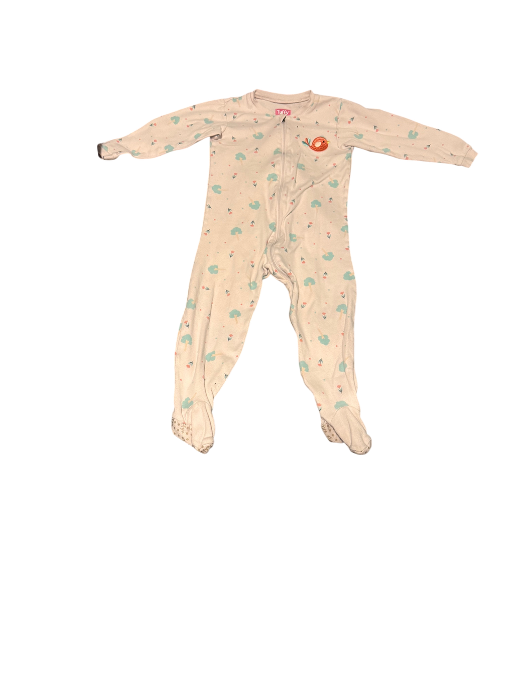 Girls 2T Footed Pajamas with Zipper