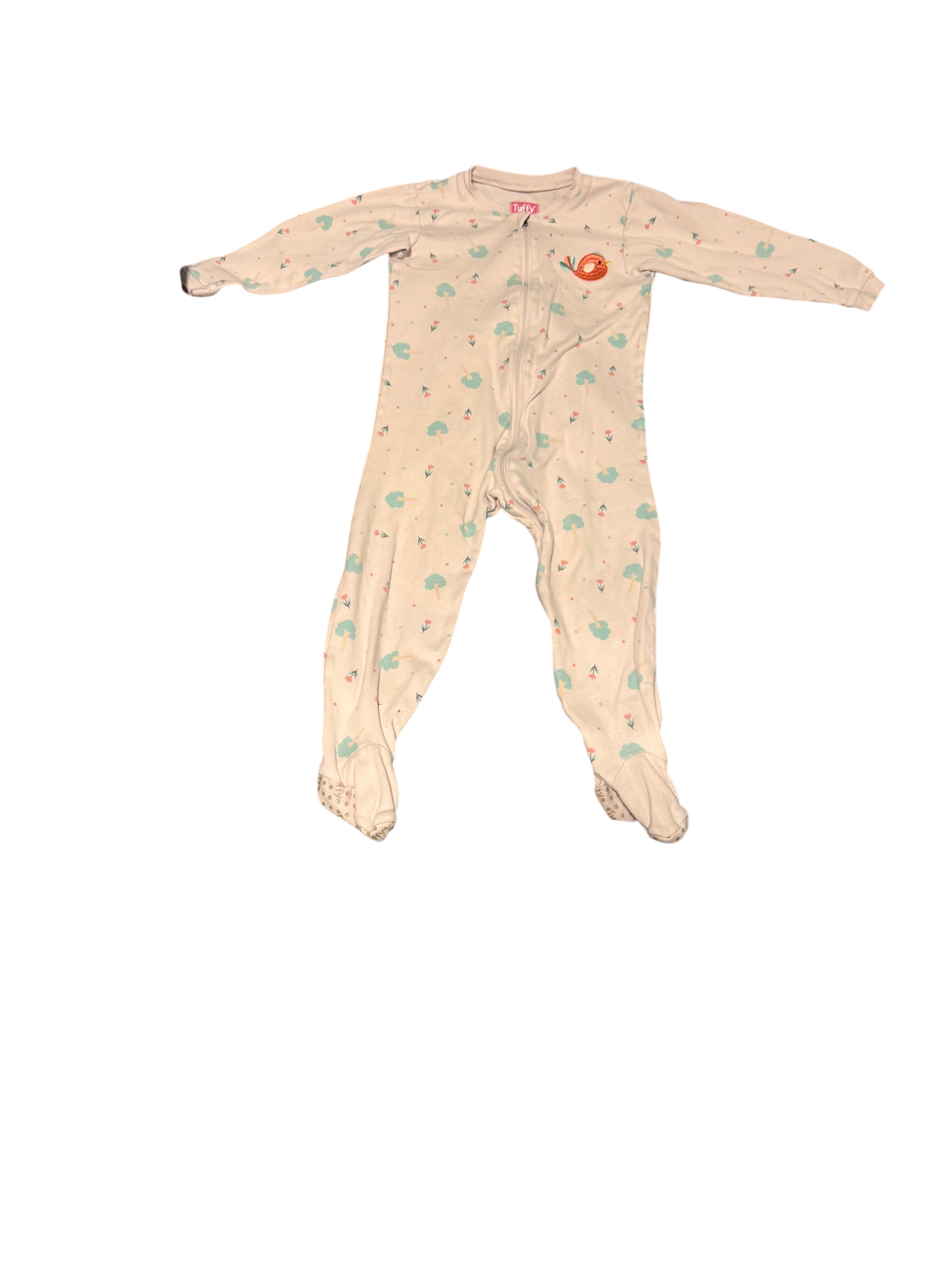Girls 2T Footed Pajamas with Zipper