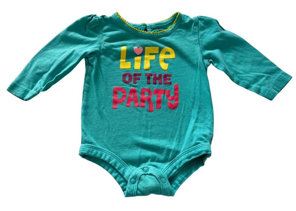 Girls 6-12 Month Long Sleeve Onesie