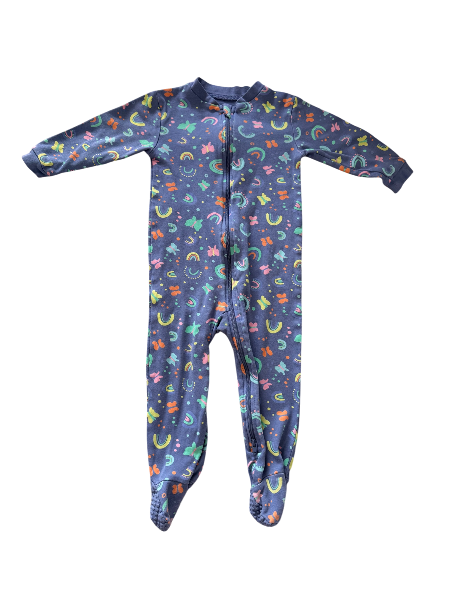 Girls 12-18 Month Footed Pajamas with Zipper