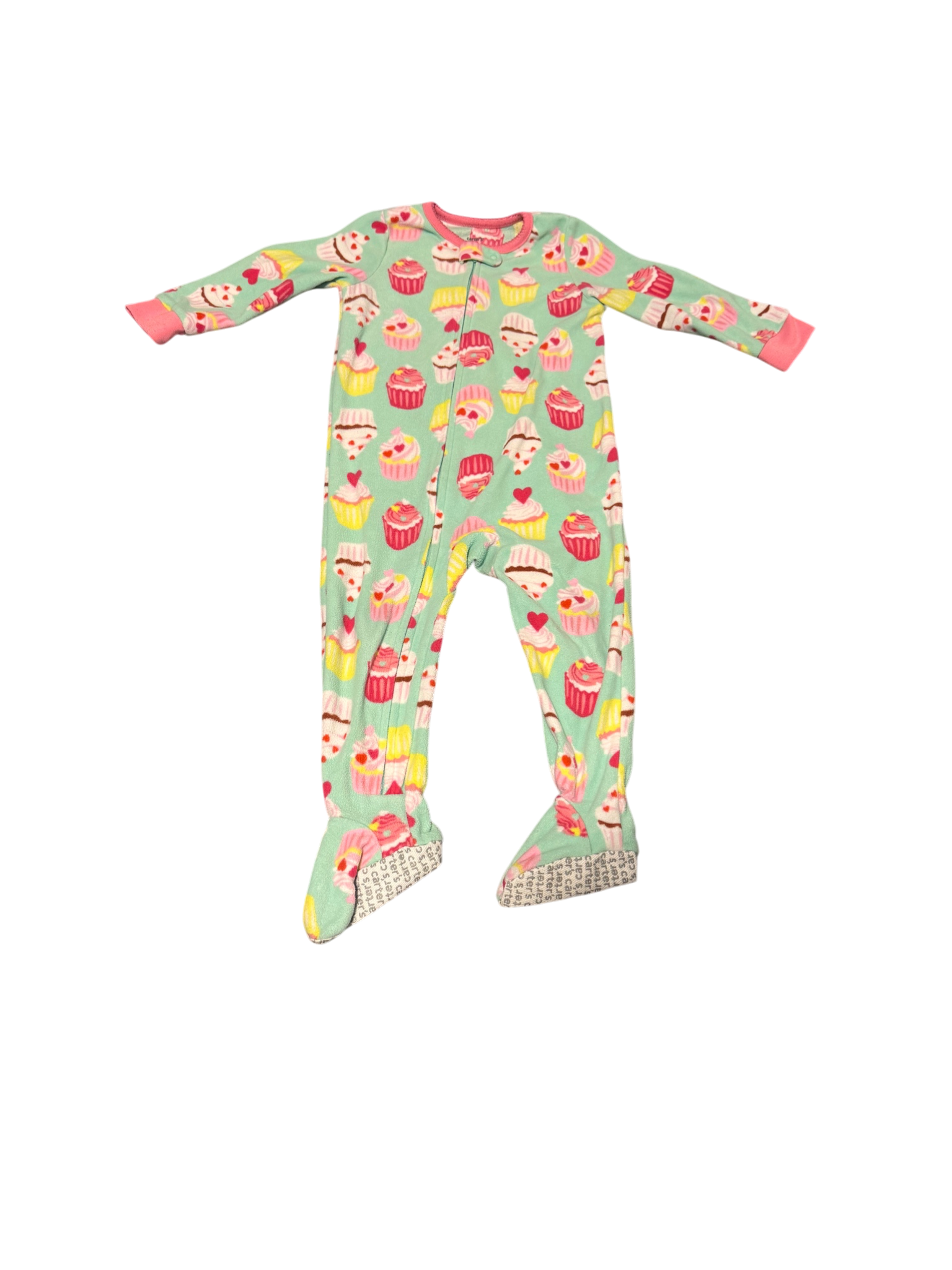 Girls 2T Footed Pajamas with Zipper