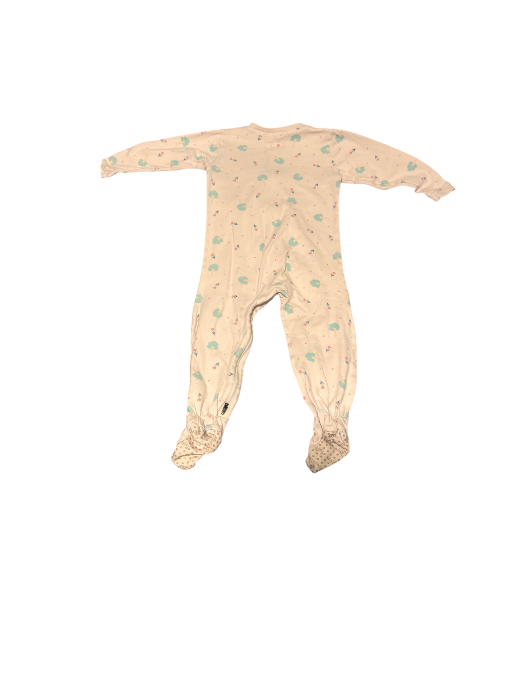 Girls 2T Footed Pajamas with Zipper