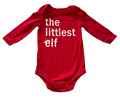 Girls 6-12 Month Long Sleeve Christmas Onesie