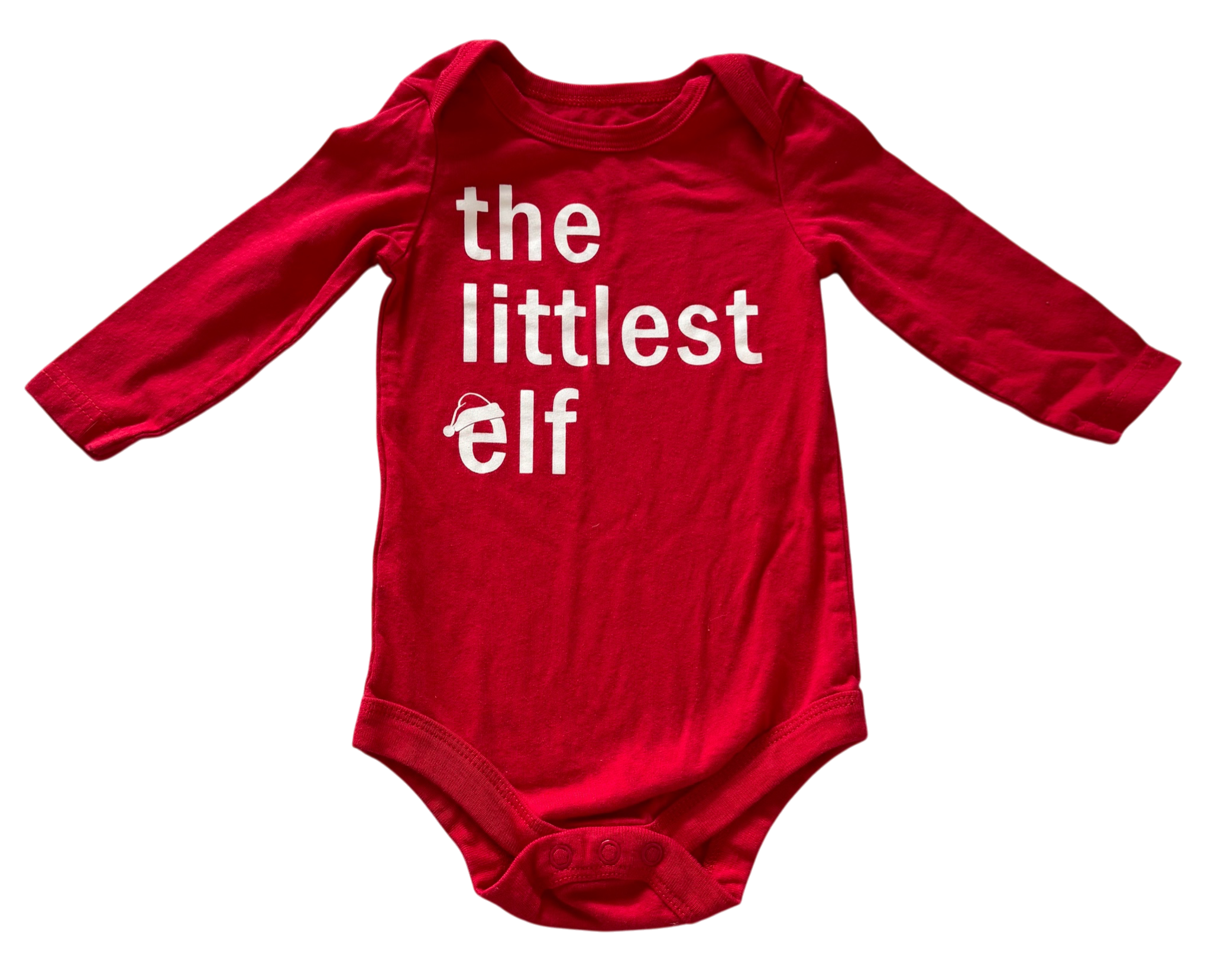Girls 6-12 Month Long Sleeve Christmas Onesie