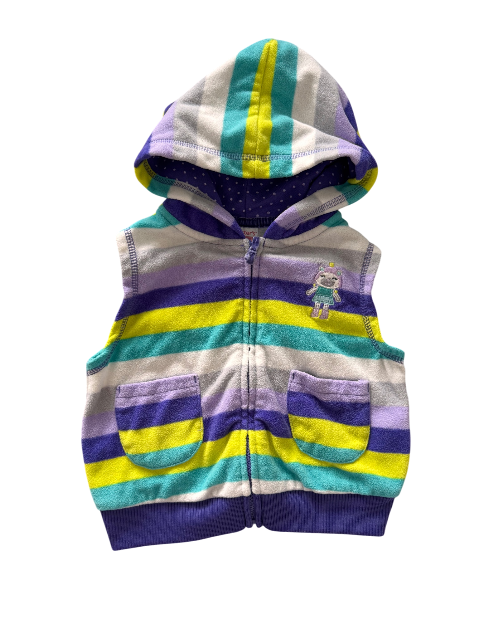 Girls 12 Month Vest with Hood