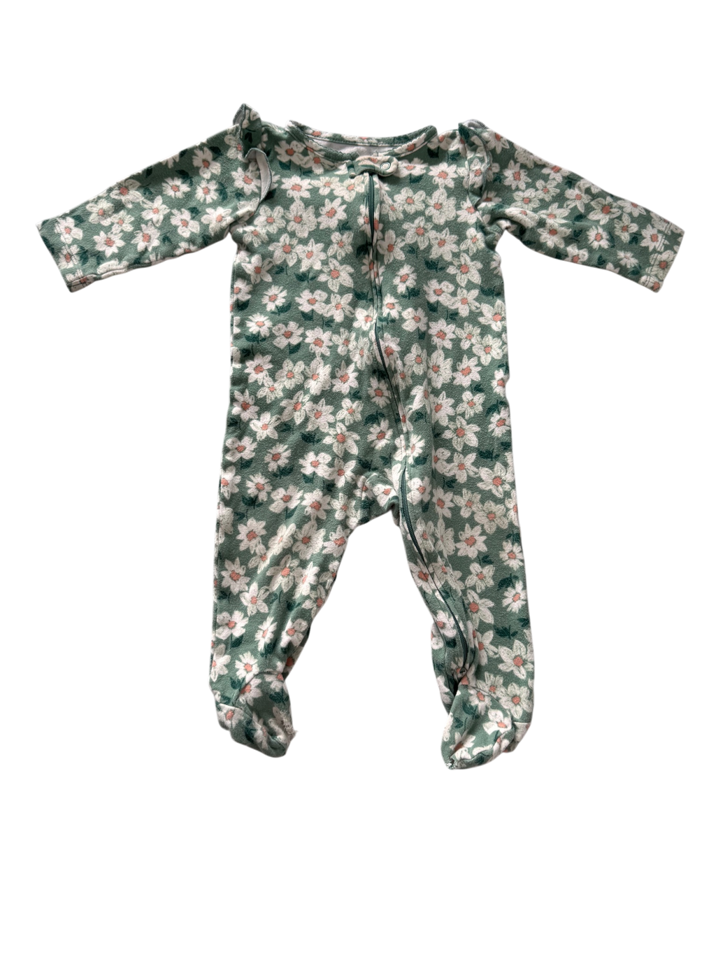 Girls 9 Month Footed Pajamas with Zipper