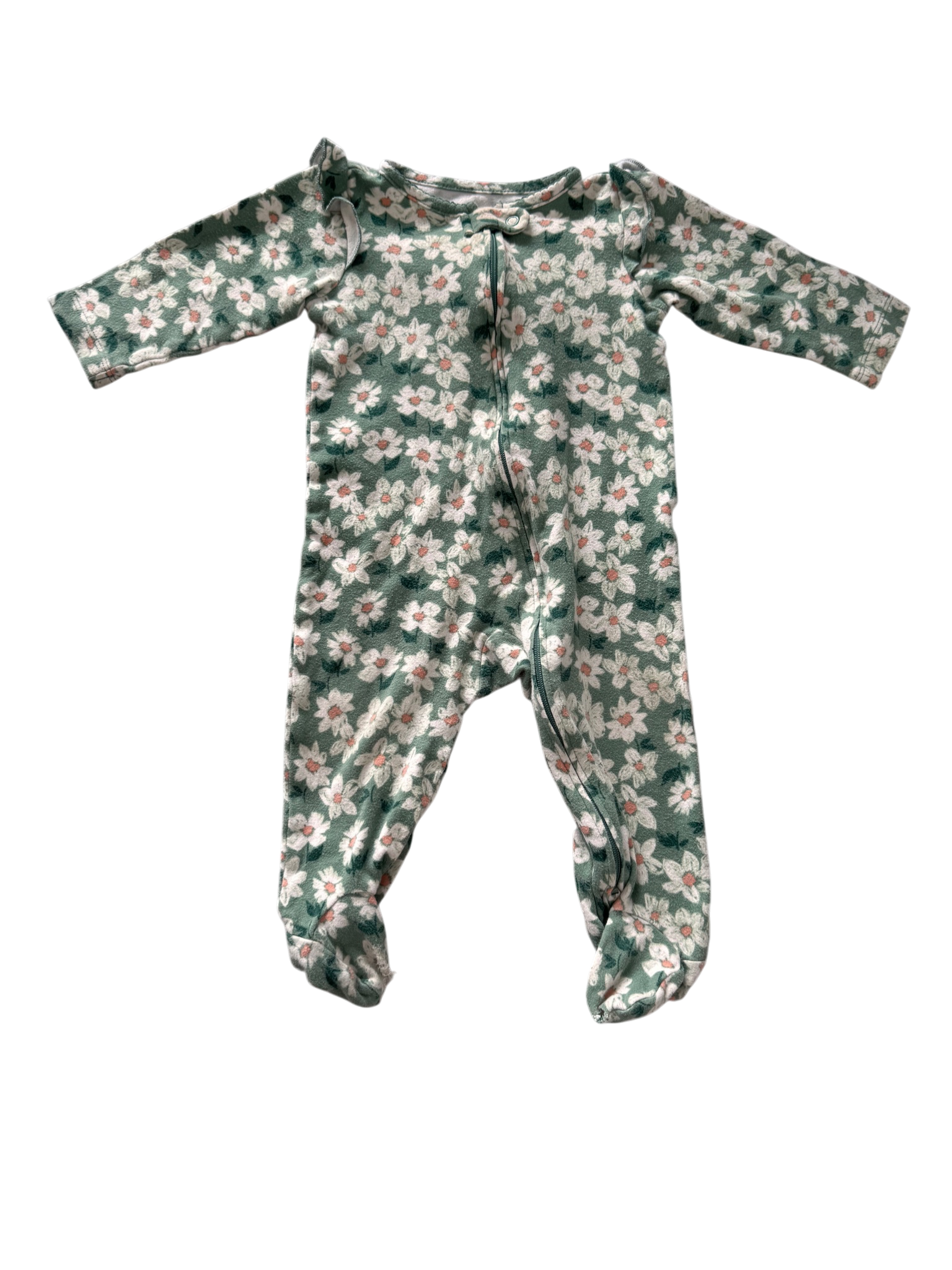 Girls 9 Month Footed Pajamas with Zipper